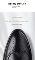Men Classic Retro Brogues Lace Up Business Leather Shoes Formal Office Flats Wedding Party Oxford Shoes