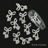 10pcs Devil's Blue Eye Nail Charms with Glitter Rhinestones for Stunning Nail Art Decoration and Manicure Accessories