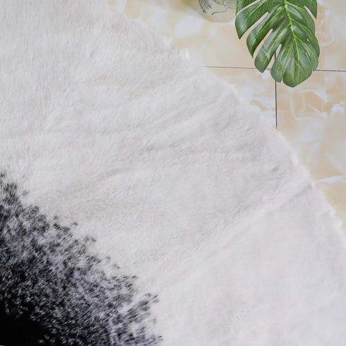 Plush Round Starry Sky Carpet Rug for Living Room and Bedroom Decoration