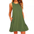 Plus Size Women's Casual Swing T-Shirt Dress with Pockets for Summer Beach Wear