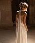 SoDigne Elegant Satin Bride Dresses V Neck Halter Beach Wedding Gown