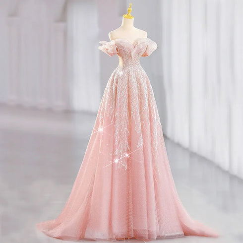 Elegant Evening Dress for Women - Dreamy Princess Style for Formal Engagements and Weddings