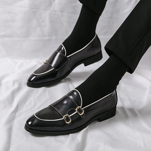 Elegant Men's Leather Loafers with Tassel Design - Comfortable Slip-On Moccasin Shoes for Formal Business and Casual Occasions, Available in Big Sizes 38-48