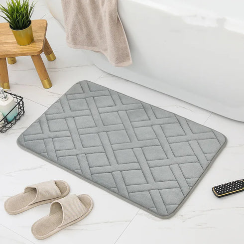 Soft Step Premium Memory Foam Bathroom Rug Absorbent Non Slip Machine Washable Quick Dry Bath Mat