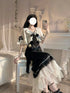 French Vintage Fairy Mermaid Dress Women Lace Midi Dress