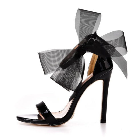 Elegant Women's Sandals with Pointed Toe and Butterfly Knot for Wedding and Office Wear