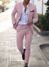 2-Piece Solid Wedding Men's Suit Slim Fit Blazer Tuxedo Set