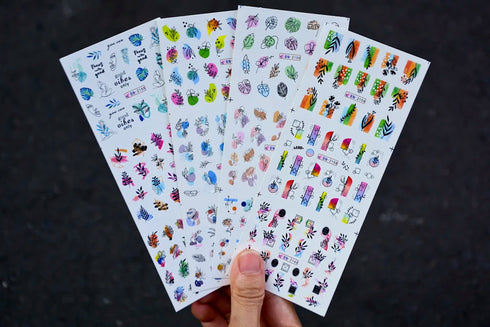 12 Floral Patterns Summer Nail Water Decals - Daffodils, Lilies, and Tulips for Stunning Nail Art Transfers and DIY Manicure Accessories