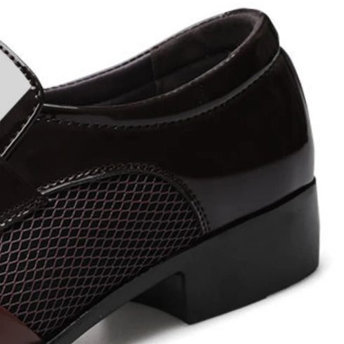 Classic Leather Oxfords for Men - Elegant Slip-On Dress Shoes for Business, Office, and Formal Occasions - Fashionable Loafers for Parties and Career Events