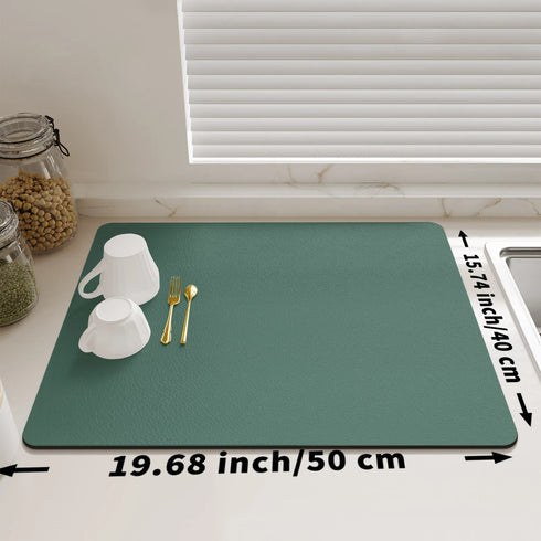 Solid Kitchen Super Absorbent Dish Drying Mats Non-Slip Draining Pads Quick Dry Tableware Accessories
