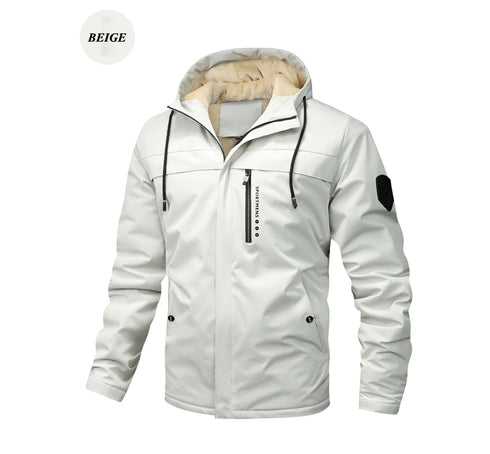 Men's Winter Warm Padded Jackets - Stylish Hooded Coats for Casual Wear, Fleece Lined Thermal Windbreakers, Perfect for Mountain Skiing and Outdoor Activities