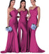 Mermaid Satin Corset Bridesmaid Dress for Wedding Party Gown with Ruched Detailing and Floor Length