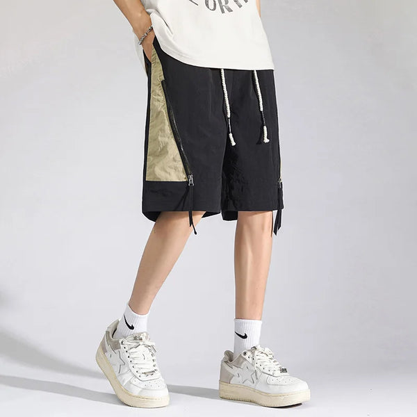 Men's Clothing Summer Elastic High Waisted Casual Knee Pants Shorts