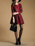 Autumn Long Sleeve Jacquard Dress Casual Party A-line Style