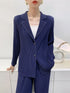 Elegant Pleated Long-Sleeved Jacket for Women - Comfortable Casual Suit with Thickened Design for Spring and Autumn Wear