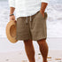 Men's Casual Beach Shorts - Solid Color Loose Fashion Pants