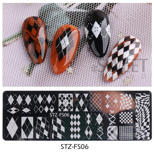 Winter Wonderland Nail Art Stamping Plate with Snowflake, Butterfly, and Rose Leaf Designs - Perfect for DIY Christmas Nail Polish Printing Template Tool