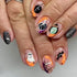 24pcs Halloween-Themed Short Square Press-On Nails with Fun Ghost, Bat, and Spider Web Designs - Perfect Fake Nail Set for Women and Girls