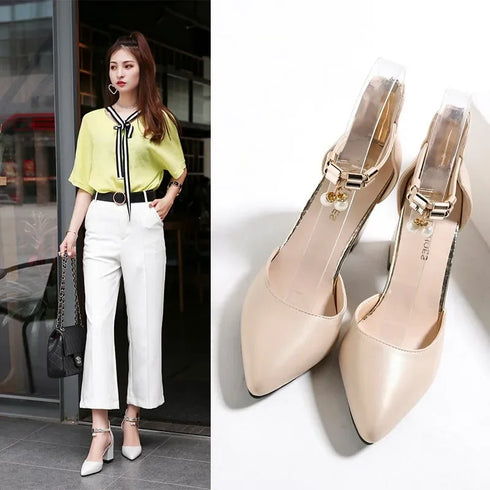Elegant Pointed Toe Pumps for Women - Stylish Dress Heels Perfect for Weddings and Casual Occasions
