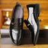 Luxury Men's Leather Oxfords - Classic Formal Slip-On Business Shoes for Office and Wedding Occasions