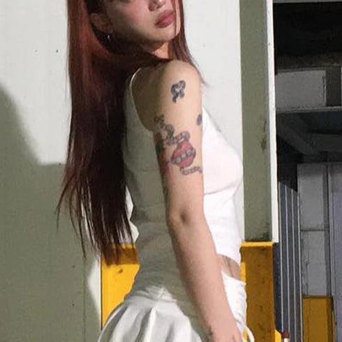 Y2K Punk Harajuku Sleeveless Tank Tops for Women Summer Graphic Streetwear Tee