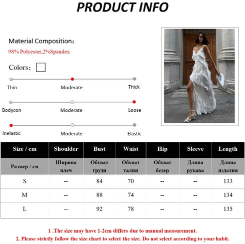 Fashionable Lace V Neck Spaghetti Strap Dress for Women Summer Beach Style Long Dress
