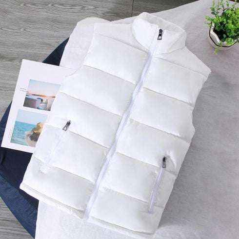 Men's Thermal Sleeveless Padded Vest - Casual Outdoor Body Warmer for Hiking and Winter Wear, Stylish and Functional Down Cotton Jacket, Windproof Design, Perfect for Autumn and Winter Adventures