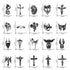 20pcs Gothic Punk Halloween Nail Art Charms - 3D Alloy Decorations Featuring Retro Angels, Ghosts, and Crosses for DIY Manicure Accessories