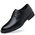 Leather Men Casual Shoes Breathable Formal Dress Shoes Lace-Up Non-Slip Driving Footwear