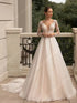 Elegant Deep V-Neck Wedding Dresses For Women A-Line Lace
