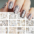 Animal Print Water Nail Decals - Cow and Leopard Designs for Stunning Winter Manicure - 12 Unique Patterns for Creative Nail Art