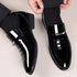 Men Patent Leather Casual Loafers Slip On Shoes for Business and Party