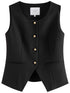 Elegant Women's Blazer Suit Jacket Set for Office Ladies - Formal Vest and Skirt Ensemble for Spring/Summer 24FS11075