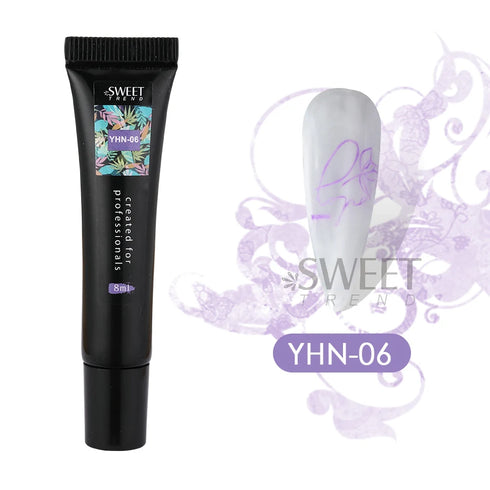 8ml Black Nail Stamping Gel Polish for Stunning Manicure Art with White Gold Transfer Gel, Perfect for UV Soak Off Varnish and Nail Art Stamping Plate Tools