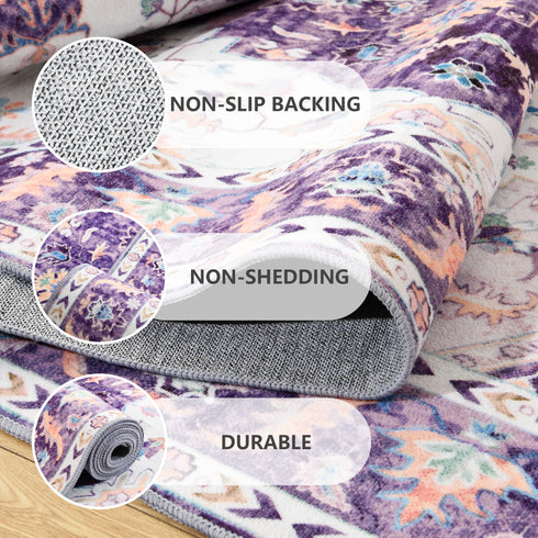 Retro Living Room Decoration Carpet Nordic Style Area Rug for Bedroom Non-Slip Mat