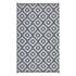 Outdoor Plastic Straw Rug Modern Geometric Waterproof Reversible Mat for Patio Porch Backyard Picnic
