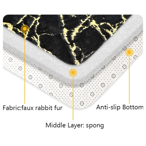 Faux Rabbit Fur Rug for Living Room Luxury Plush Carpet Mat for Bedroom and Bathroom