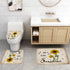 4 Piece Doormat Shower Curtain Set with Non-Slip Rugs Toilet Seat Cover and Bath Carpet for Bathroom Decor