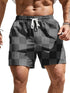 Men's Resort 3DPrinted Checkered Pattern Board Shorts for Beach