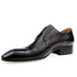 Snake Print Cowhide Leather Brogue Shoes for Men: Elegant Style for Wedding, Party & Office