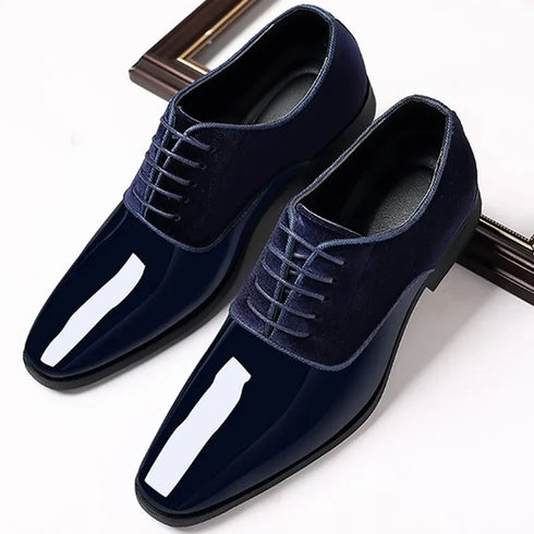 Stylish Black Lace-Up Oxfords for Men - Formal Office & Party Shoes