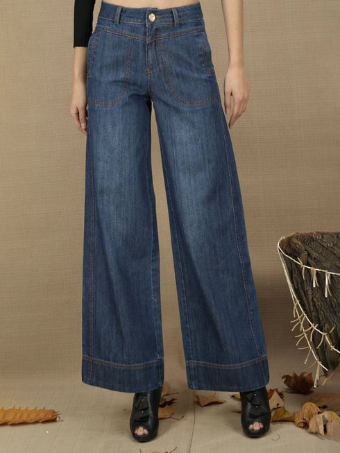 High Waist Wide Leg Jeans for Women Casual Baggy Trousers