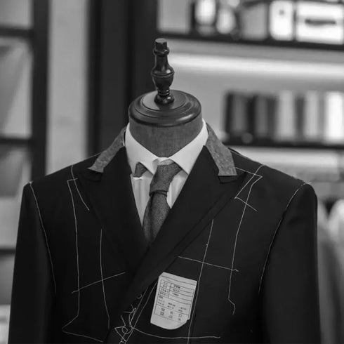 Men's Wool Tweed Blazer Suit - Formal Single Breasted Tuxedo Jacket for Business & Weddings