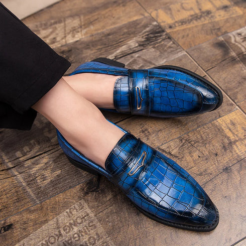 Stylish Italian Leather Penny Loafers for Men - Classic Dress Shoes for Weddings and Formal Events, Available in Big Sizes 38-48