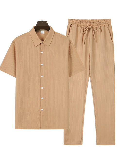 Men's Summer Business Casual Shirt and Pants Set