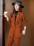 Stylish Women's Formal Pant Suit Set for Office Business Wear - Elegant Blazer and Trouser Ensemble with Pockets, Perfect for Autumn/Winter