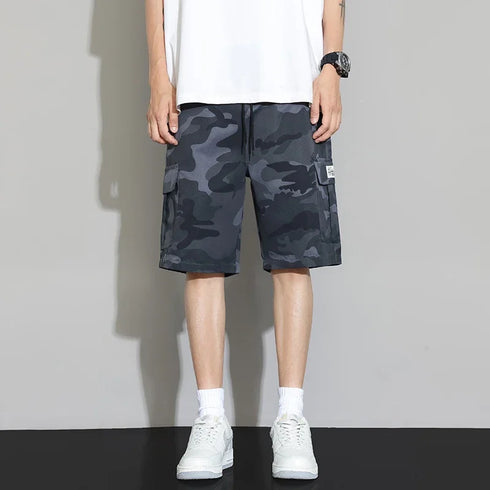 Summer Camouflage Cargo Shorts Men Pocket Casual Outdoor Pants