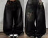 Baggy Jeans Women Wide Leg High Waist Vintage Washed Print Streetwear Casual Everyday Relaxed Fit