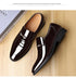Men Patent Leather Casual Loafers Slip On Shoes for Business and Party