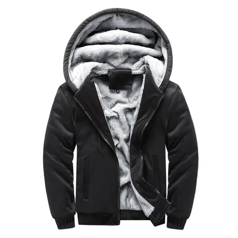 Men's Thickened Camouflage Winter Jacket - Casual Fleece Long Sleeve Hooded Coat for Everyday Streetwear and Outdoor Activities